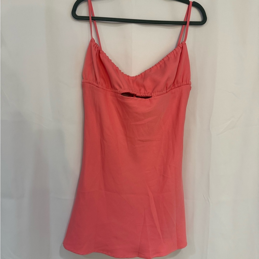 NWT Pink Tie Back Mini Dress